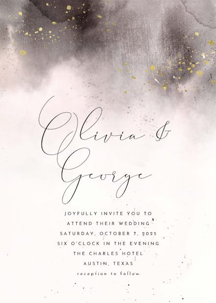 Cold blush - wedding invitation