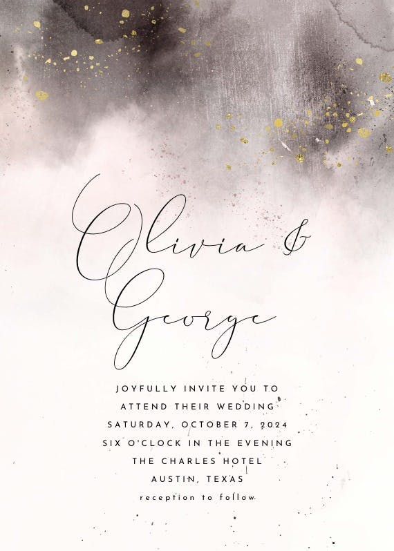Cold blush -  invitación de boda