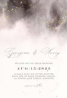 Cold Blush - Wedding Invitation