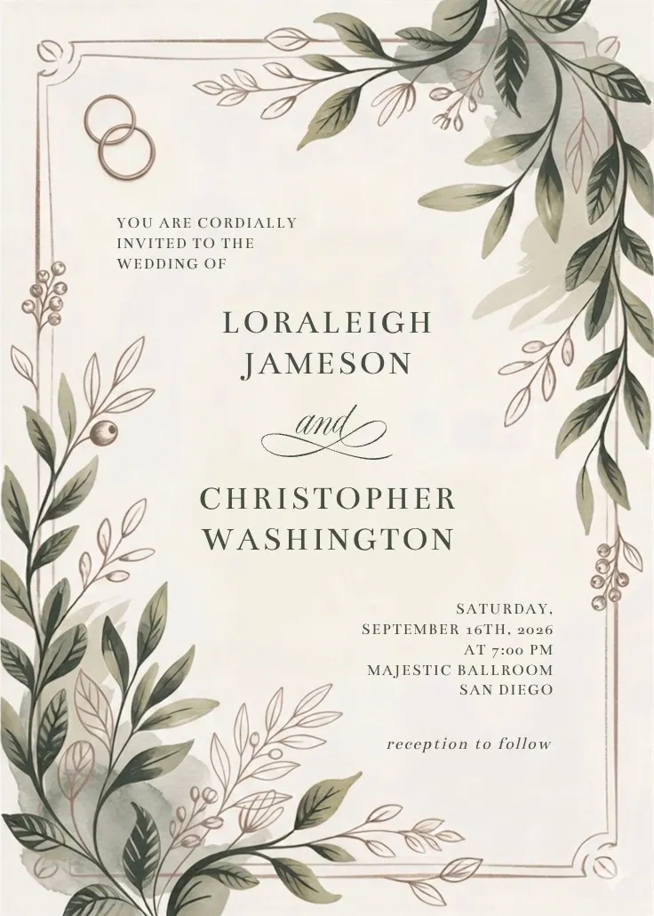 Couple ring - বিয়ের আমন্ত্রণ