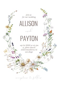 Dainty Wild Flowers - Wedding Invitation