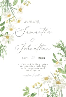 Daisy Bouquet - Wedding Invitation