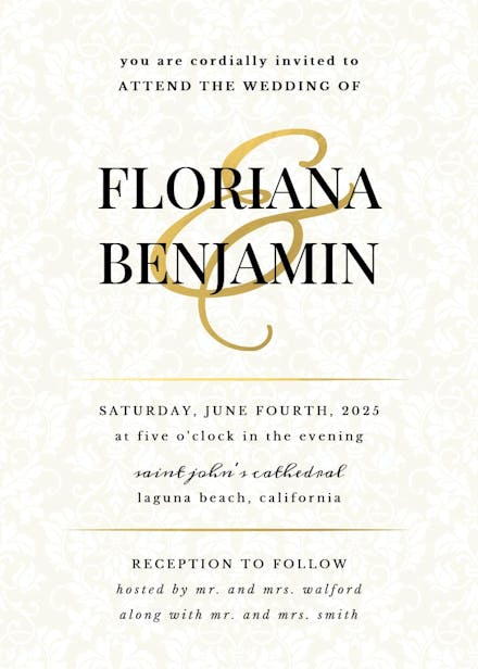 Dappled distinction - wedding invitation