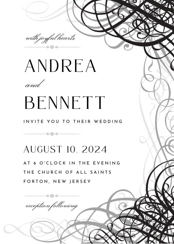 Delicate twirls -  invitación de boda