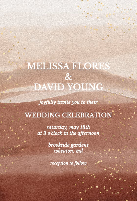 Desert sunset - wedding invitation