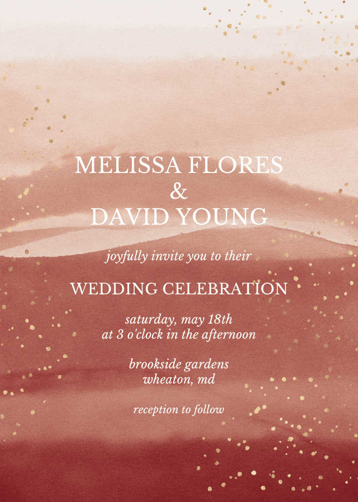 Desert sunset - invitación de boda