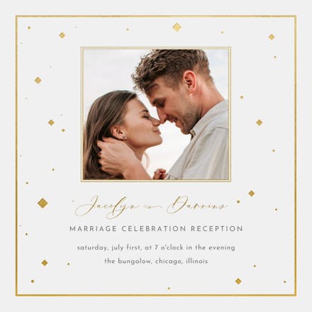 Diamond day - wedding invitation