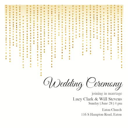 Dot Dangles - Wedding Invitation