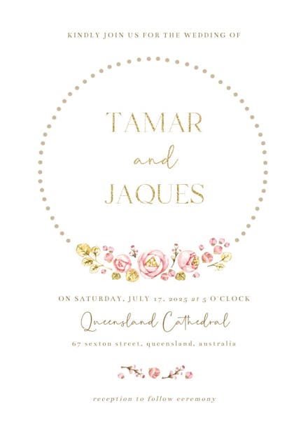 Dotted circle - wedding invitation