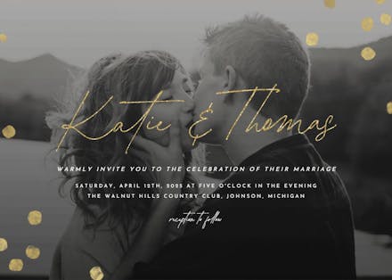 Dotted photo - wedding invitation