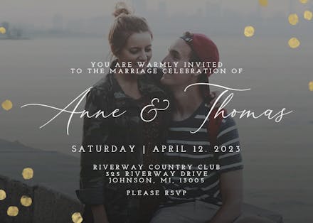 Dotted photo - Wedding Invitation