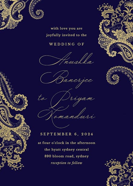 Elegant Henna - Wedding Invitation Template | Greetings Island