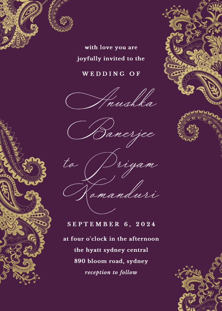 Elegant Henna - Wedding Invitation Template | Greetings Island