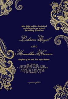 Elegant Henna - Wedding Invitation
