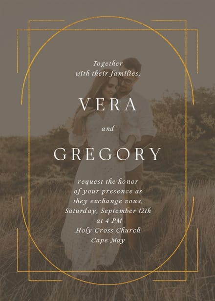 Elegant lines - wedding invitation