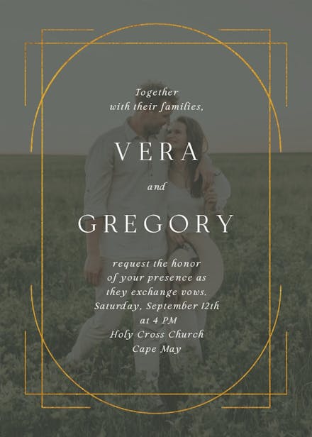 Elegant lines - wedding invitation