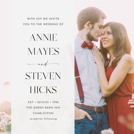 Elegant overlay - wedding invitation