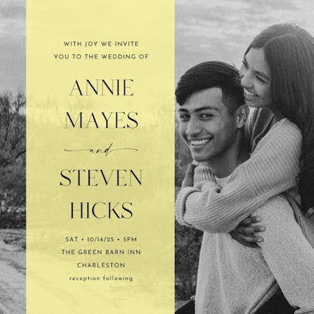 Elegant overlay - wedding invitation