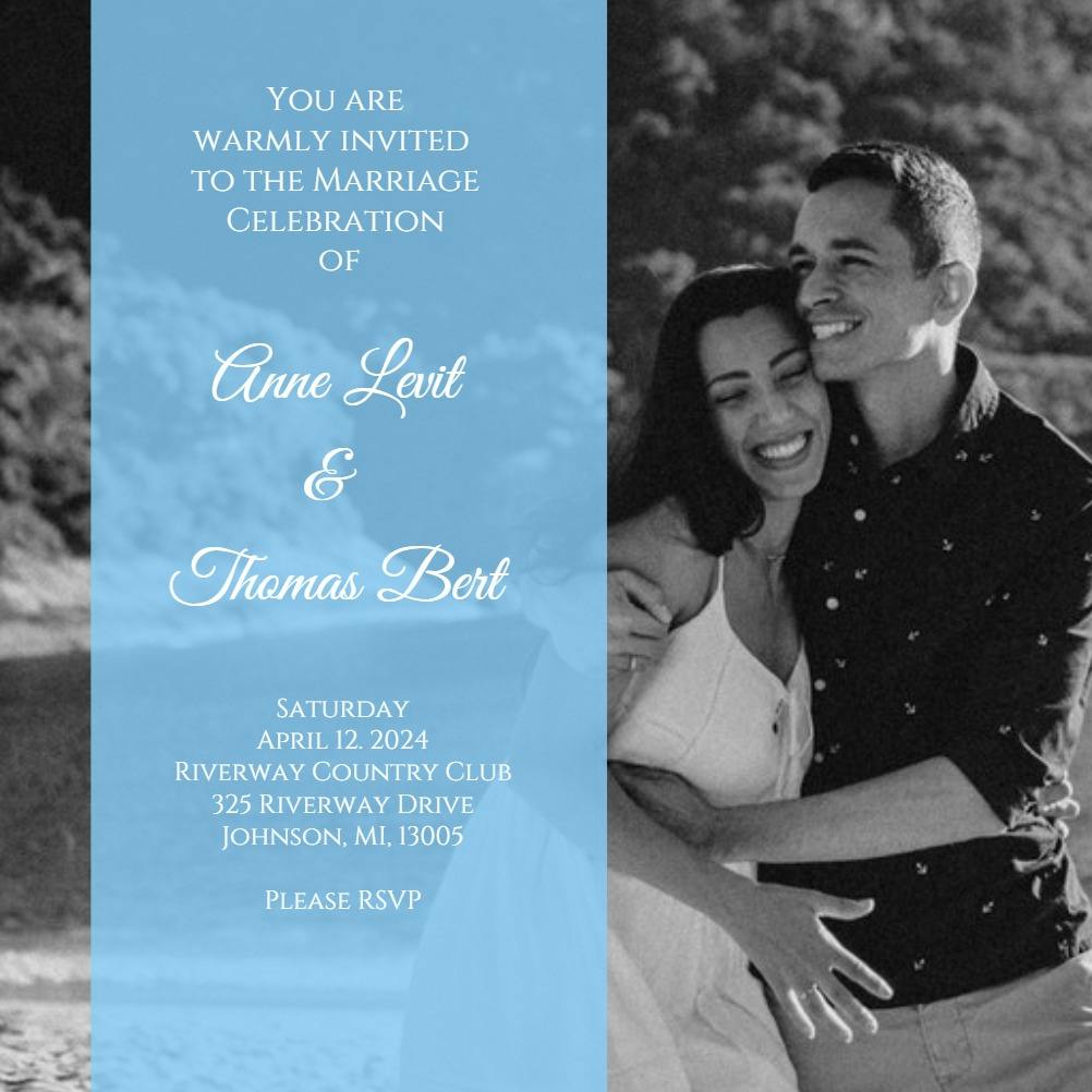 Elegant overlay - wedding invitation