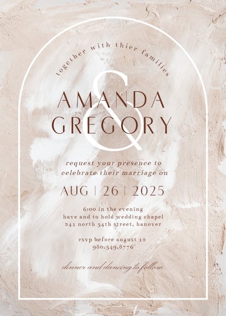 Elegant texture - wedding invitation