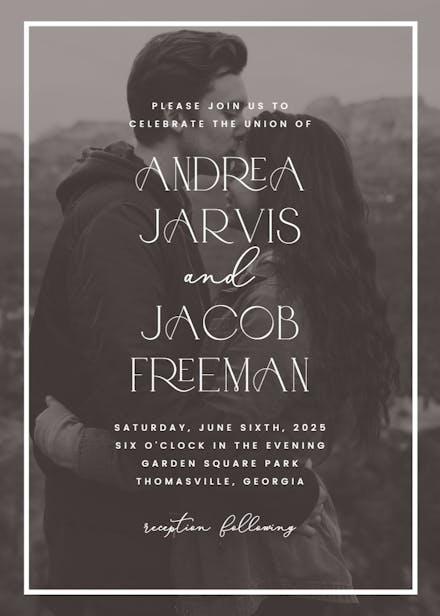 Endless love - wedding invitation