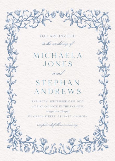 Etched deco - wedding invitation