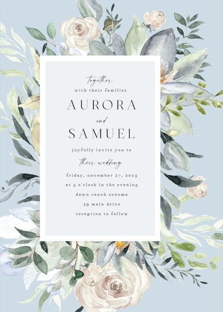 Eucalyptus charm - wedding invitation
