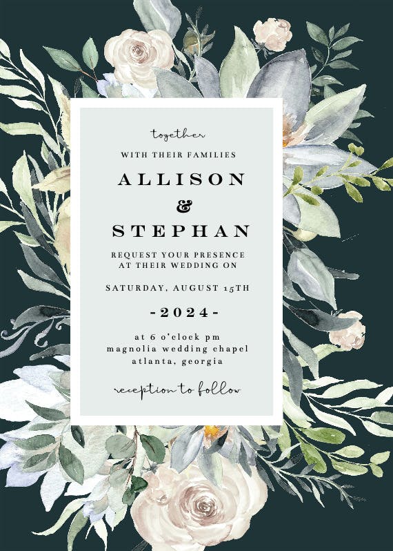 Eucalyptus charm - wedding invitation