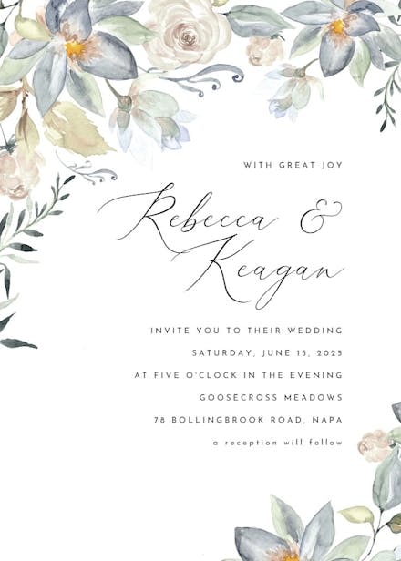 Eucalyptus charm - wedding invitation