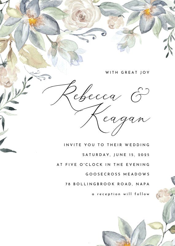 Eucalyptus charm - wedding invitation