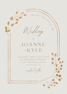 Eucalyptus leaves - wedding invitation