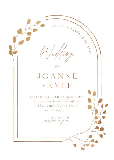 Eucalyptus Leaves - Wedding Invitation Template | Greetings Island