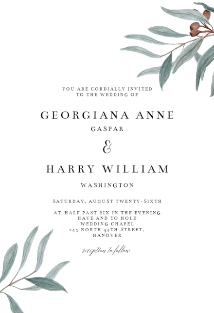 Wedding Invitation Templates (Free) | Greetings Island