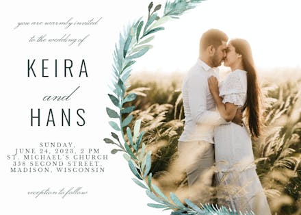 Evergreen photo - Wedding Invitation