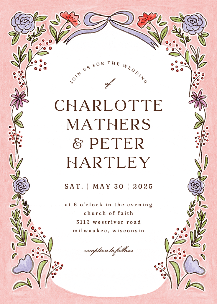 Fairytale love - wedding invitation