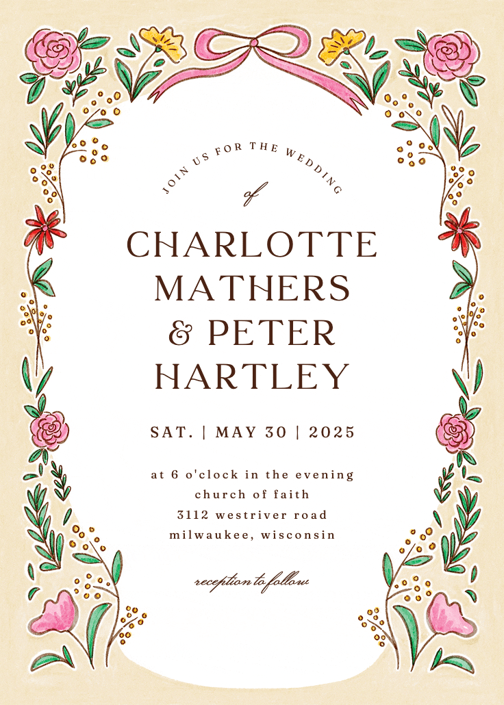 Fairytale love - invitación de boda