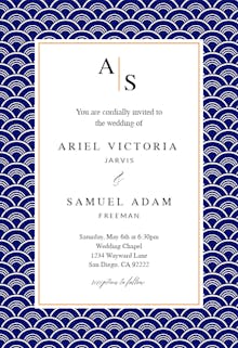 Fancy shells - wedding invitation