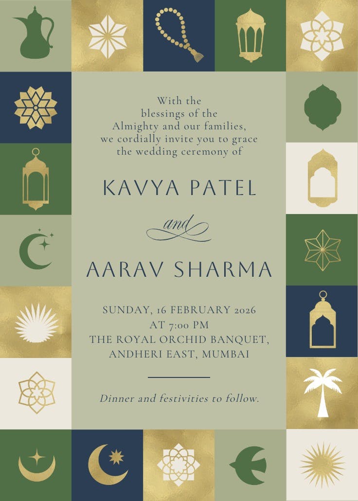 Feast of color - invitación de boda