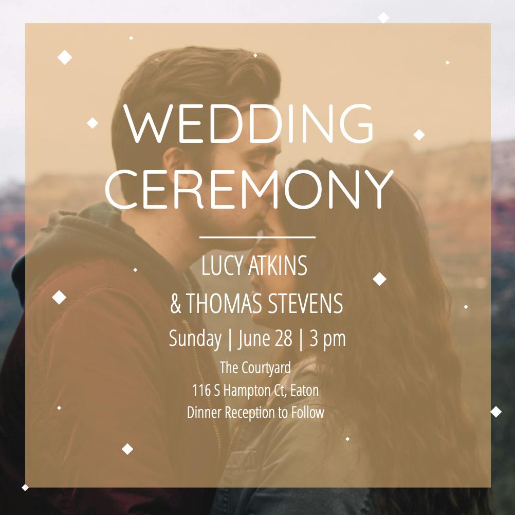 Filtered image - wedding invitation