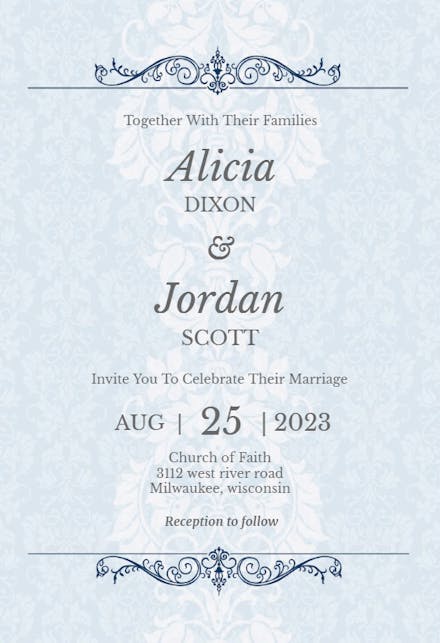 Fine Lace - Wedding Invitation