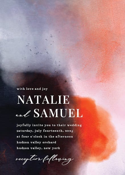 First light - wedding invitation