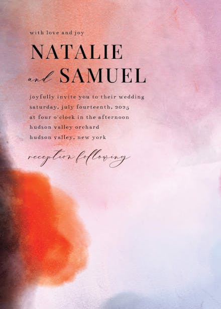 First light - wedding invitation