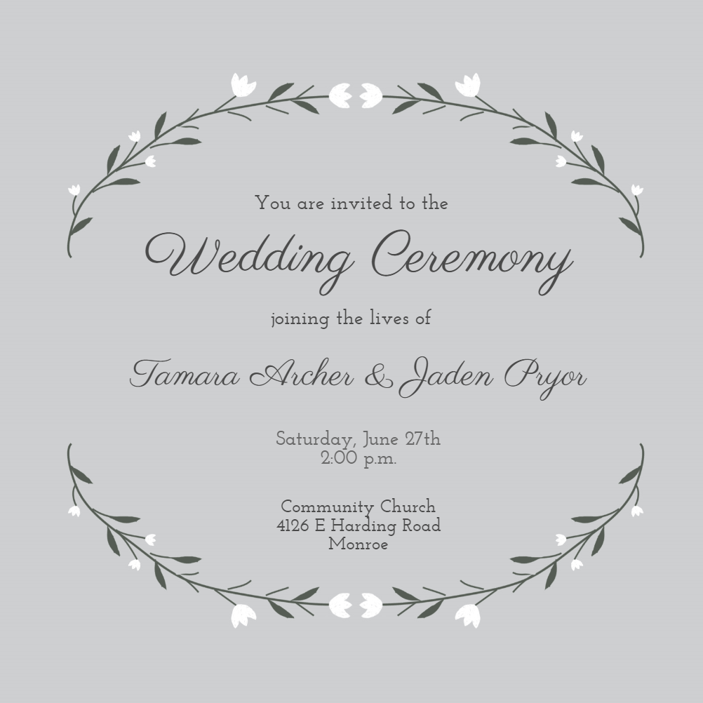 Wedding Invitation Templates (Free) | Greetings Island