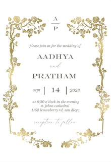 Floral Frame - Wedding Invitation
