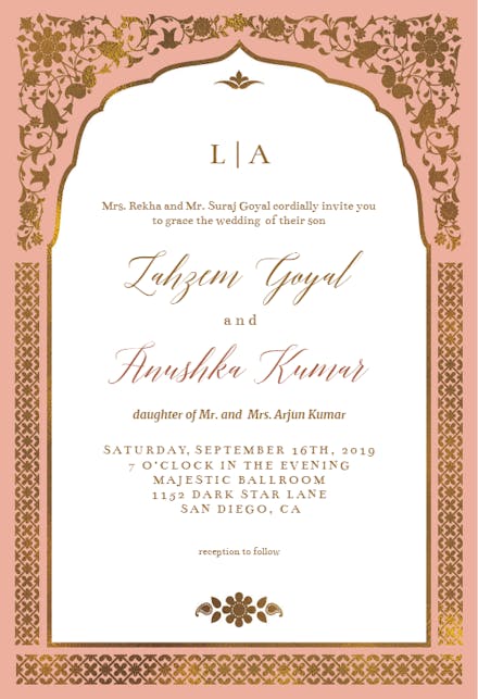 Indian Wedding Invitation Card Templates (Free) | Greetings Island