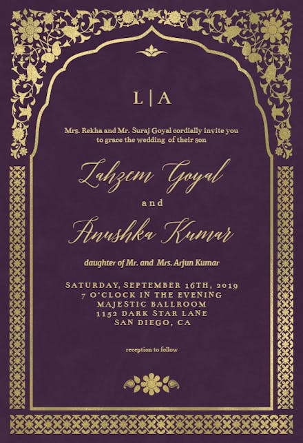 Floral Gate - Wedding Invitation Template | Greetings Island