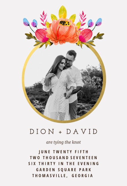 Floral Ring - Wedding Invitation