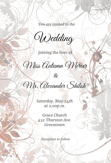 wedding ceremony invitation
