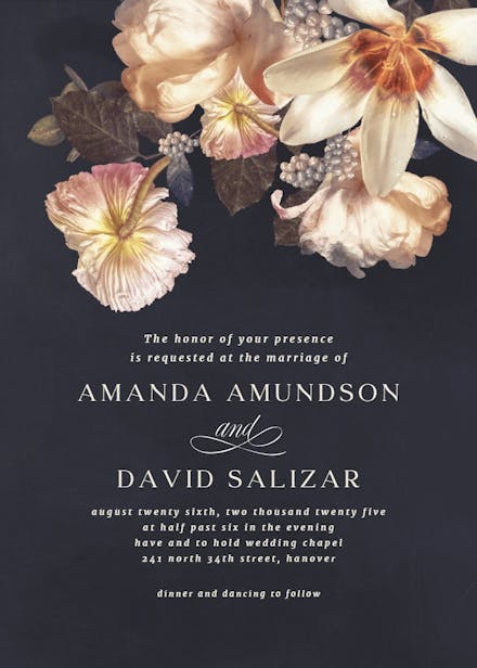 Floristry - wedding invitation