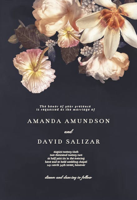 Floristry - Wedding Invitation